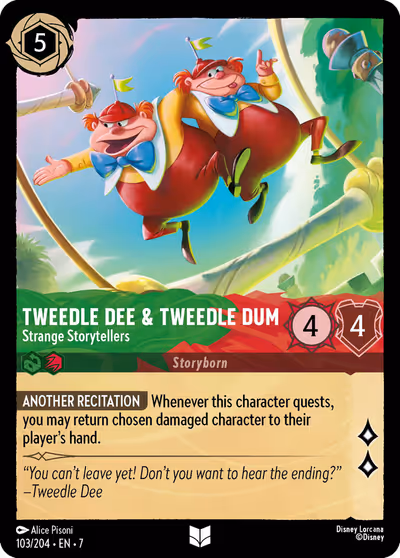 Tweekdle Dee & Tweedle Dum - Strange Storytellers #103 — Archazia's Island (Uncommon) · Disney Lorcana
