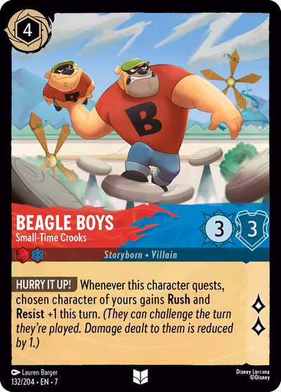 Beagle Boys - Small-Time Crooks #132 — Archazia's Island (Uncommon) · Disney Lorcana