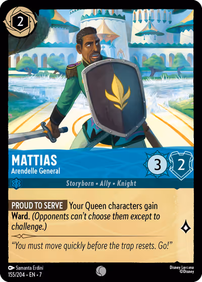 Mattias - Arendelle General #155 — Archazia's Island (Common) · Disney Lorcana