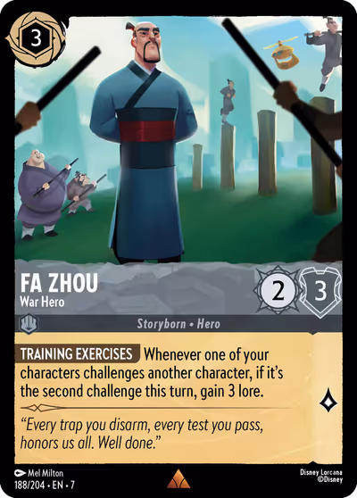 Fa Zhou - War Hero #188 — Archazia's Island (Rare) · Disney Lorcana