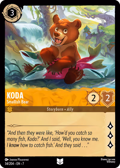 Koda - Smallish Bear #34 — Archazia's Island (Uncommon) · Disney Lorcana