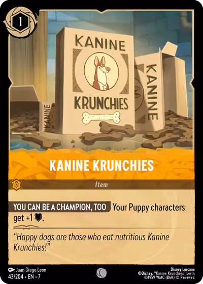 Kanine Krunchies #43 — Archazia's Island (Common) · Disney Lorcana