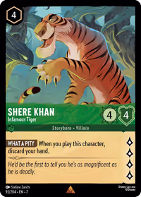 Shere Khan - Infamous Tiger #92 (Rare)