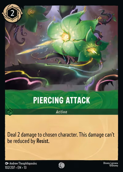 Piercing Attack #102 — Attack of the Vine! (Common) · Disney Lorcana