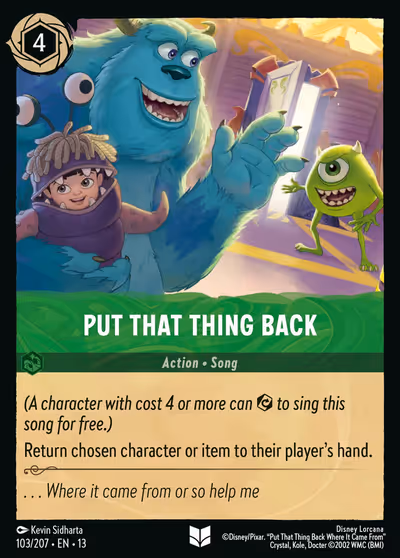 Put That Thing Back #103 — Attack of the Vine! (Uncommon) · Disney Lorcana