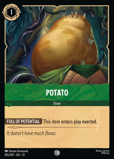 Potato #105 — Attack of the Vine! (Common) · Disney Lorcana