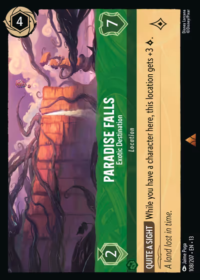 Paradise Falls - Exotic Destination #108 Foil — Attack of the Vine! (Rare) · Disney Lorcana
