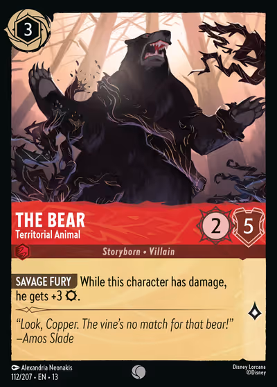 The Bear - Territorial Animal #112 — Attack of the Vine! (Common) · Disney Lorcana