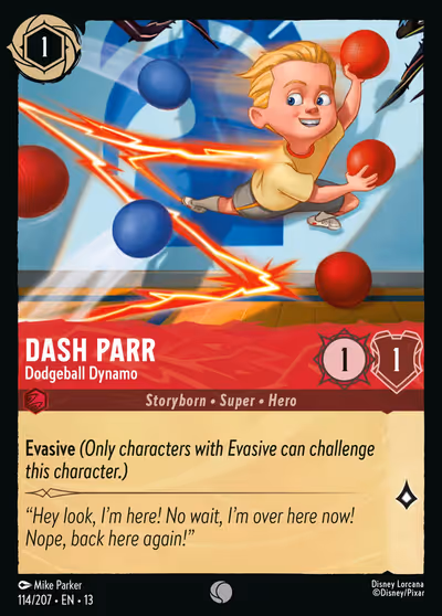 Dash Parr - Dodgeball Dynamo #114 — Attack of the Vine! (Common) · Disney Lorcana