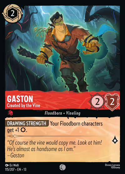 Gaston - Created by the Vine #115 — Attack of the Vine! (Common) · Disney Lorcana