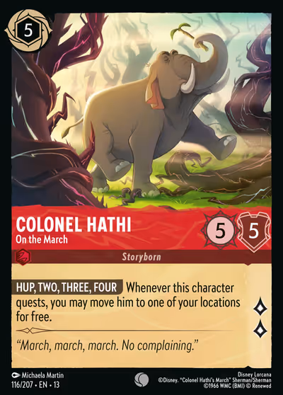 Colonel Hathi - On the March #116 — Attack of the Vine! (Common) · Disney Lorcana