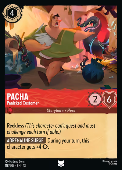 Pacha - Panicked Customer #118 — Attack of the Vine! (Uncommon) · Disney Lorcana