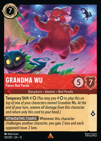Grandma Wu - Fierce Red Panda #120 Foil — Attack of the Vine! (Rare) · Disney Lorcana