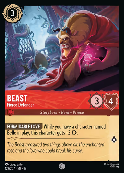 Beast - Fierce Defender #122 — Attack of the Vine! (Common) · Disney Lorcana