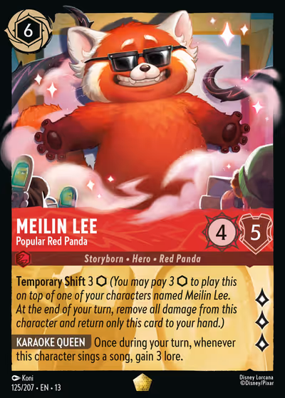 Meilin Lee - Popular Red Panda #125 Foil — Attack of the Vine! (Legendary) · Disney Lorcana