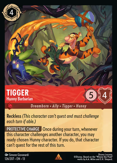 Tigger - Hunny Barbarian #126 Foil — Attack of the Vine! (Rare) · Disney Lorcana