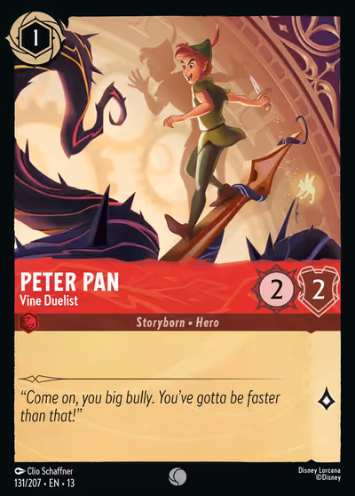 Peter Pan - Vine Duelist #131 — Attack of the Vine! (Common) · Disney Lorcana