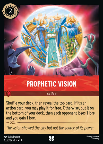 Prophetic Vision #137 — Attack of the Vine! (Uncommon) · Disney Lorcana