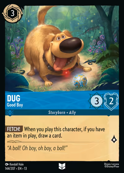 Dug - Good Boy #144 — Attack of the Vine! (Uncommon) · Disney Lorcana