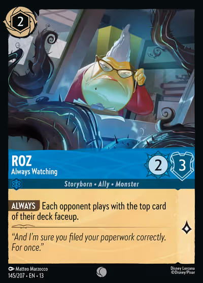Roz - Always Watching #145 Foil — Attack of the Vine! (Common) · Disney Lorcana