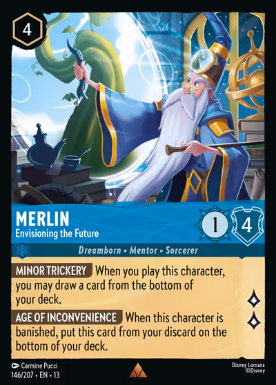 Merlin - Envisioning the Future #146 Foil — Attack of the Vine! (Rare) · Disney Lorcana