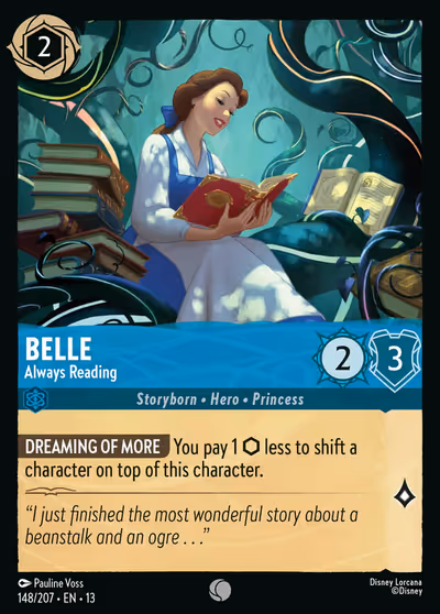 Belle - Always Reading #148 — Attack of the Vine! (Common) · Disney Lorcana