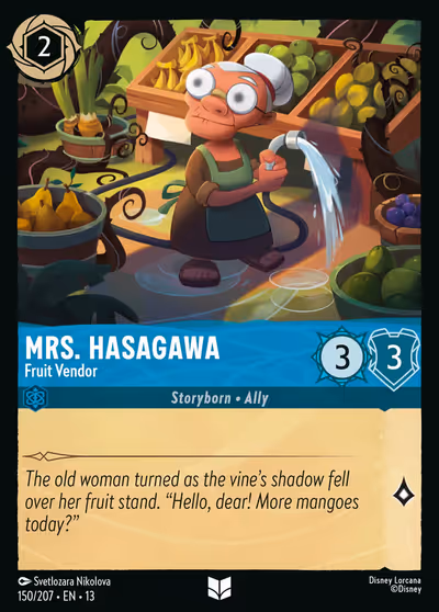 Mrs. Hasagawa - Fruit Vendor #150 — Attack of the Vine! (Uncommon) · Disney Lorcana
