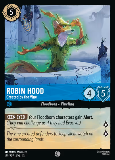 Robin Hood - Created by the Vine #159 — Attack of the Vine! (Common) · Disney Lorcana