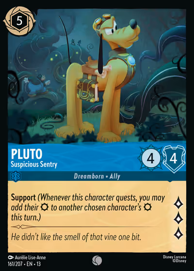 Pluto - Suspicious Sentry #161 — Attack of the Vine! (Common) · Disney Lorcana