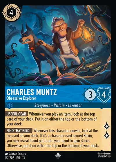 Charles Muntz - Obsessive Explorer #162 — Attack of the Vine! (Super Rare) · Disney Lorcana