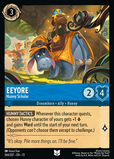 Eeyore - Hunny Scholar #164 — Attack of the Vine! (Uncommon) · Disney Lorcana