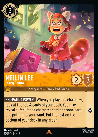 Meilin Lee - Losing Control #16 Foil — Attack of the Vine! (Rare) · Disney Lorcana