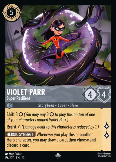 Violet Parr - Super Resilient #176 — Attack of the Vine! (Super Rare) · Disney Lorcana