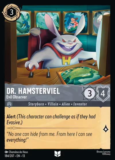 Dr. Hamsterviel - Evil Observer #184 — Attack of the Vine! (Uncommon) · Disney Lorcana