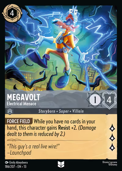 Megavolt - Electrical Menace #186 — Attack of the Vine! (Uncommon) · Disney Lorcana
