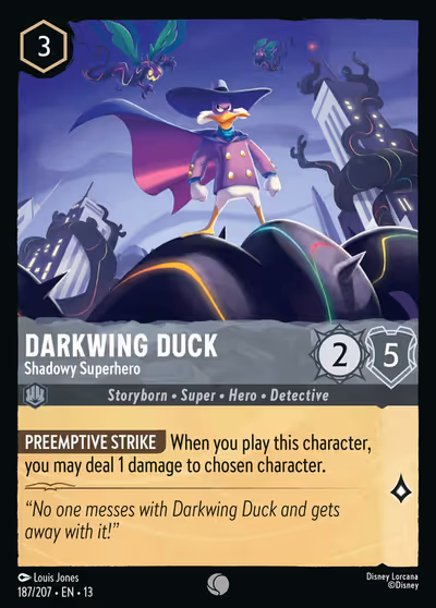 Darkwing Duck - Shadowy Superhero #187 — Attack of the Vine! (Common) · Disney Lorcana