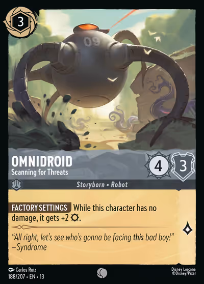 Omnidroid - Scanning for Threats #188 — Attack of the Vine! (Common) · Disney Lorcana