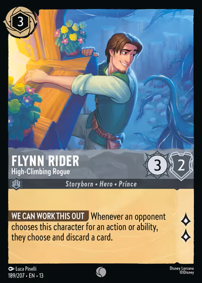 Flynn Rider - High-Climbing Rogue #189 — Attack of the Vine! (Common) · Disney Lorcana