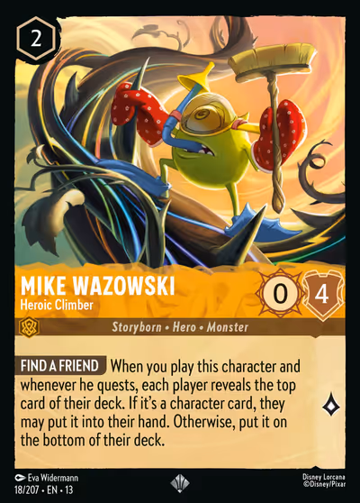 Mike Wazowski - Heroic Climber #18 Foil — Attack of the Vine! (Super Rare) · Disney Lorcana