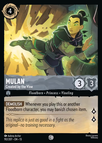 Mulan - Created by the Vine #192 — Attack of the Vine! (Common) · Disney Lorcana