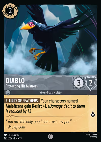 Diablo - Protecting His Mistress #193 — Attack of the Vine! (Common) · Disney Lorcana