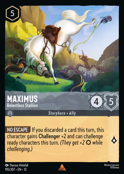 Maximus - Relentless Stallion #195 Foil — Attack of the Vine! (Rare) · Disney Lorcana