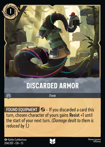Discarded Armor #204 — Attack of the Vine! (Uncommon) · Disney Lorcana