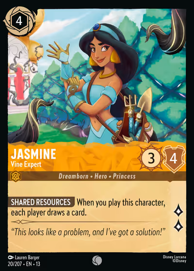 Jasmine - Vine Expert #20 — Attack of the Vine! (Common) · Disney Lorcana