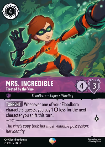 Mrs. Incredible - Created by the Vine #213 Foil — Attack of the Vine! (Epic) · Disney Lorcana