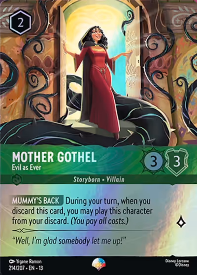 Mother Gothel - Evil as Ever #214 Foil — Attack of the Vine! (Epic) · Disney Lorcana