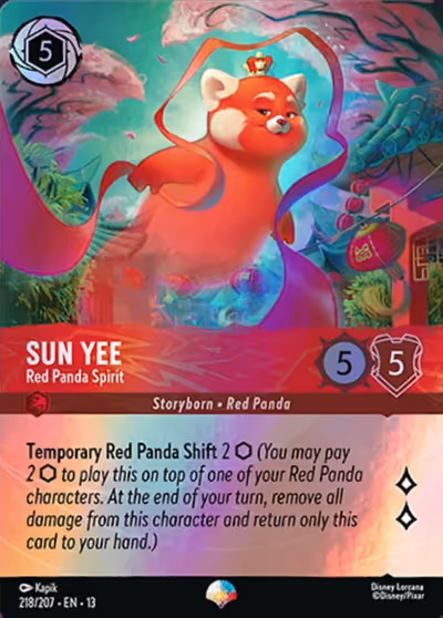 Sun Yee - Red Panda Spirit #218 Foil — Attack of the Vine! (Epic) · Disney Lorcana
