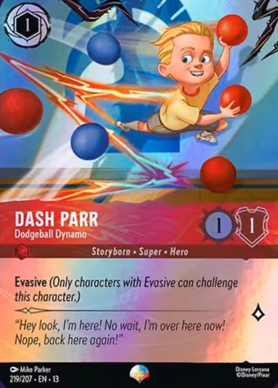 Dash Parr - Dodgeball Dynamo #219 Foil — Attack of the Vine! (Epic) · Disney Lorcana