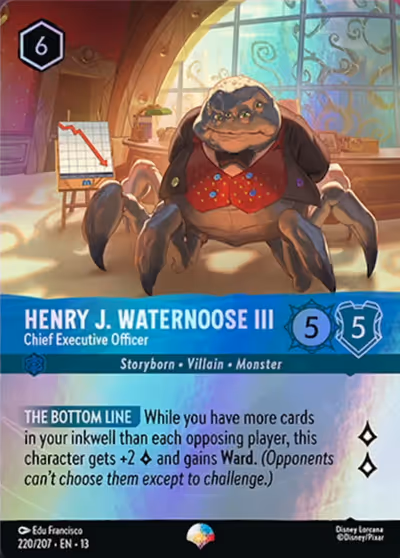 Henry J. Waternoose III - Chief Executive Officer #220 Foil — Attack of the Vine! (Epic) · Disney Lorcana