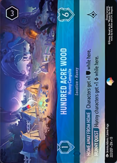 Hundred Acre Wood - Hunny Campsite #222 Foil — Attack of the Vine! (Epic) · Disney Lorcana